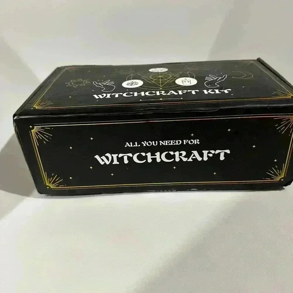 Witchcraft Kit Supplies Set Black Gold Open Box! Halloween Wicca - Picture 15 of 16